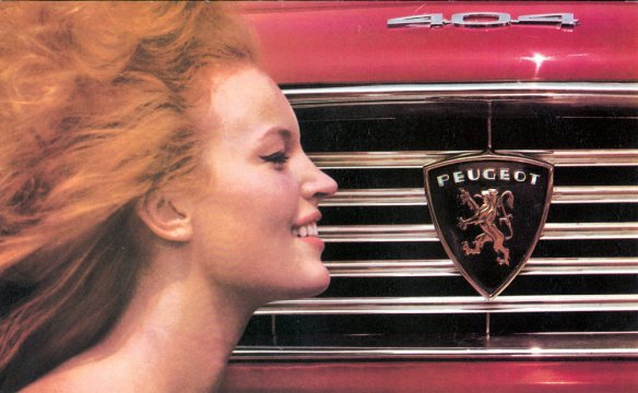 Was wollte diese Werbeanzeige für den Peugeot 404 Coupé Injection 1962 bloß aussagen?