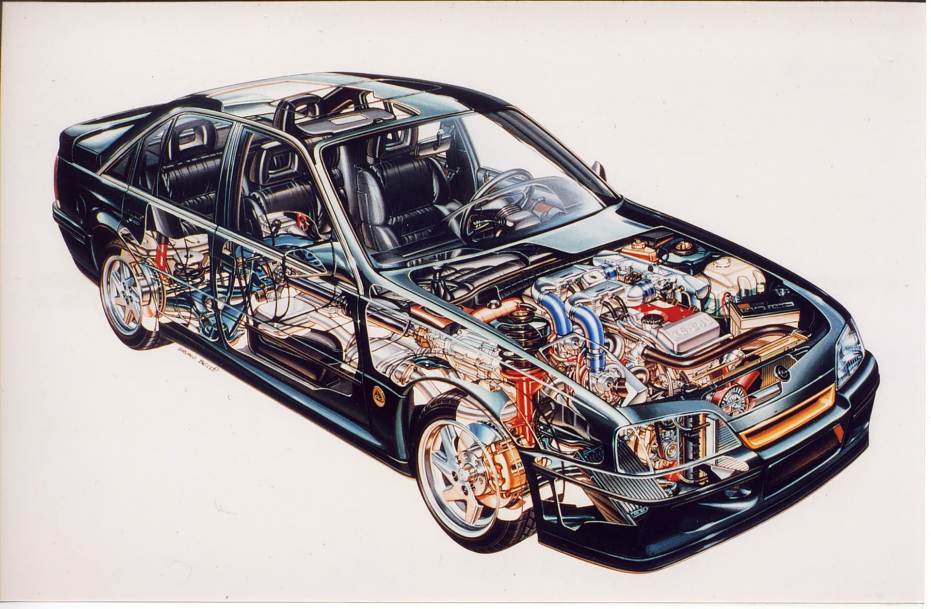 Schnittzeichnung des Lotus Omega