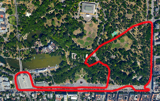 Hier verlief die Rennstrecke von Budapest-Városliget.