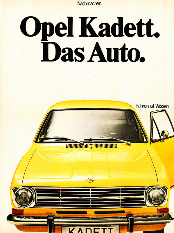 Fahren ist Wissen - Opel-Anzeige von 1969 (Foto: Opel)
