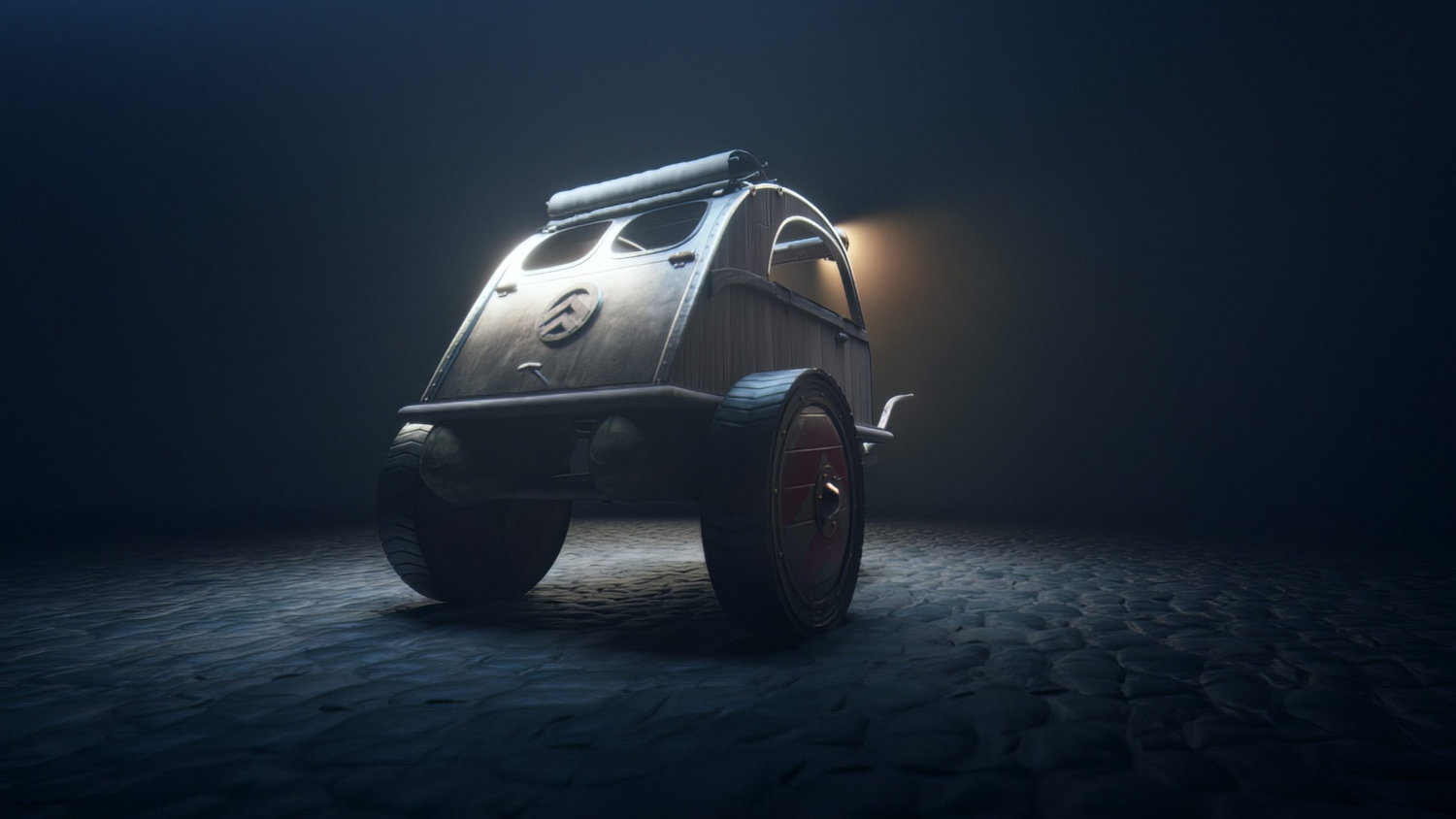 Am Heck des Streitwagens gibt es das Logo von Citroën