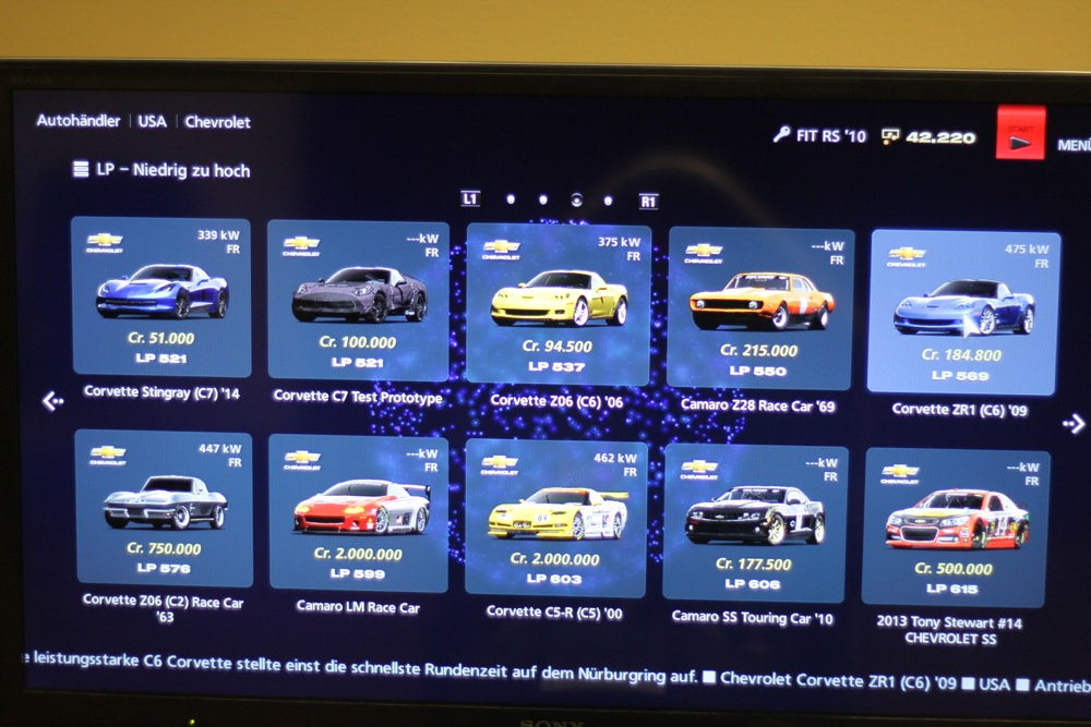 GT6 Menü