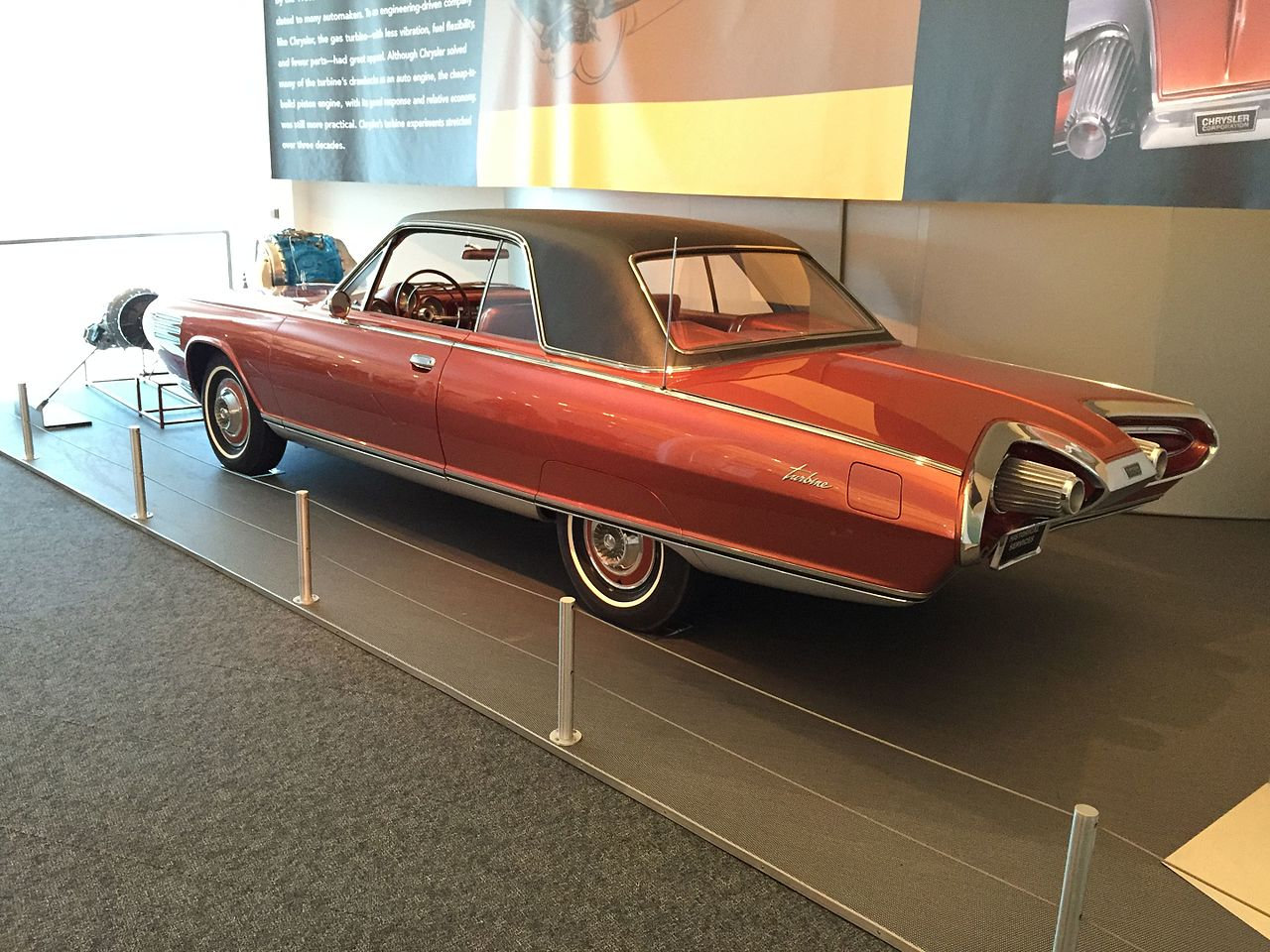 Heckansicht des Chrysler Turbine Car