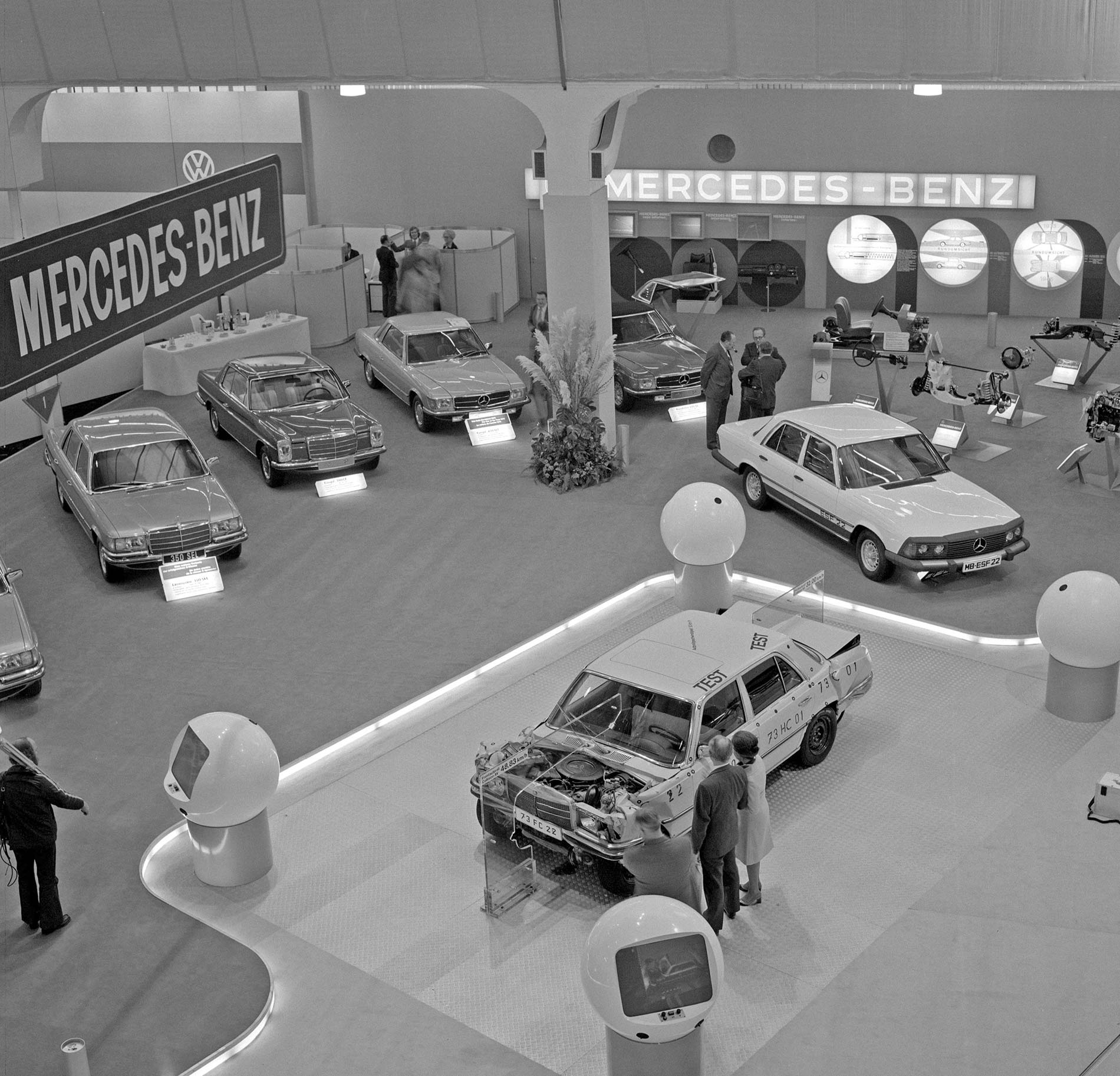 Mercedes-Benz auf dem Genfer Auto-Salon 1974