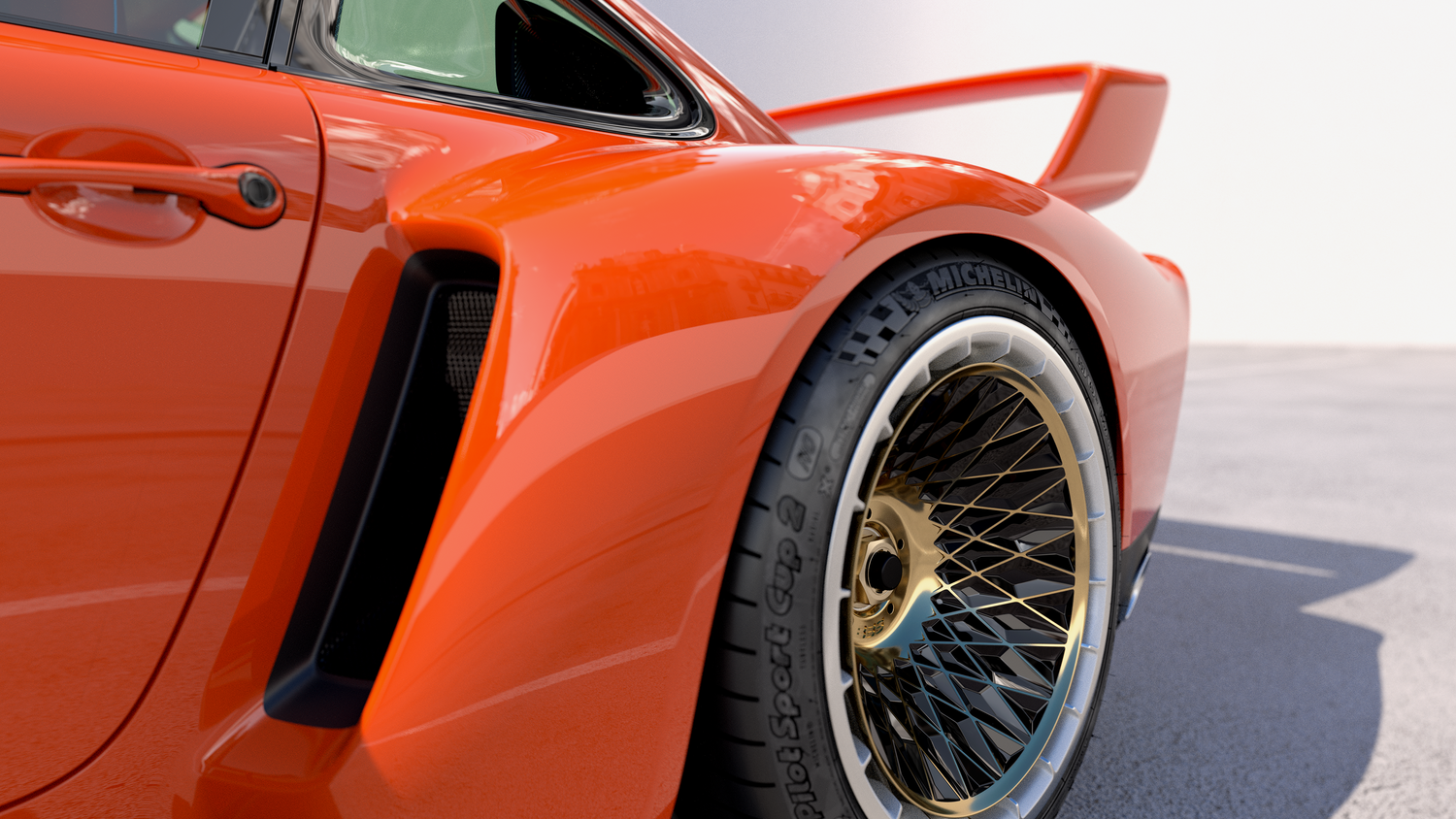 Radhaus des des „Porsche 911 reimagined by Singer – DLS Turbo” in der Track-Version