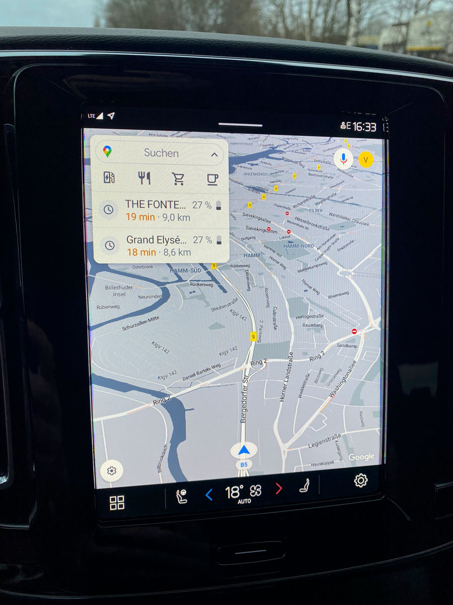 Infotainment-System im Volvo C40 Recharge Pure Electric