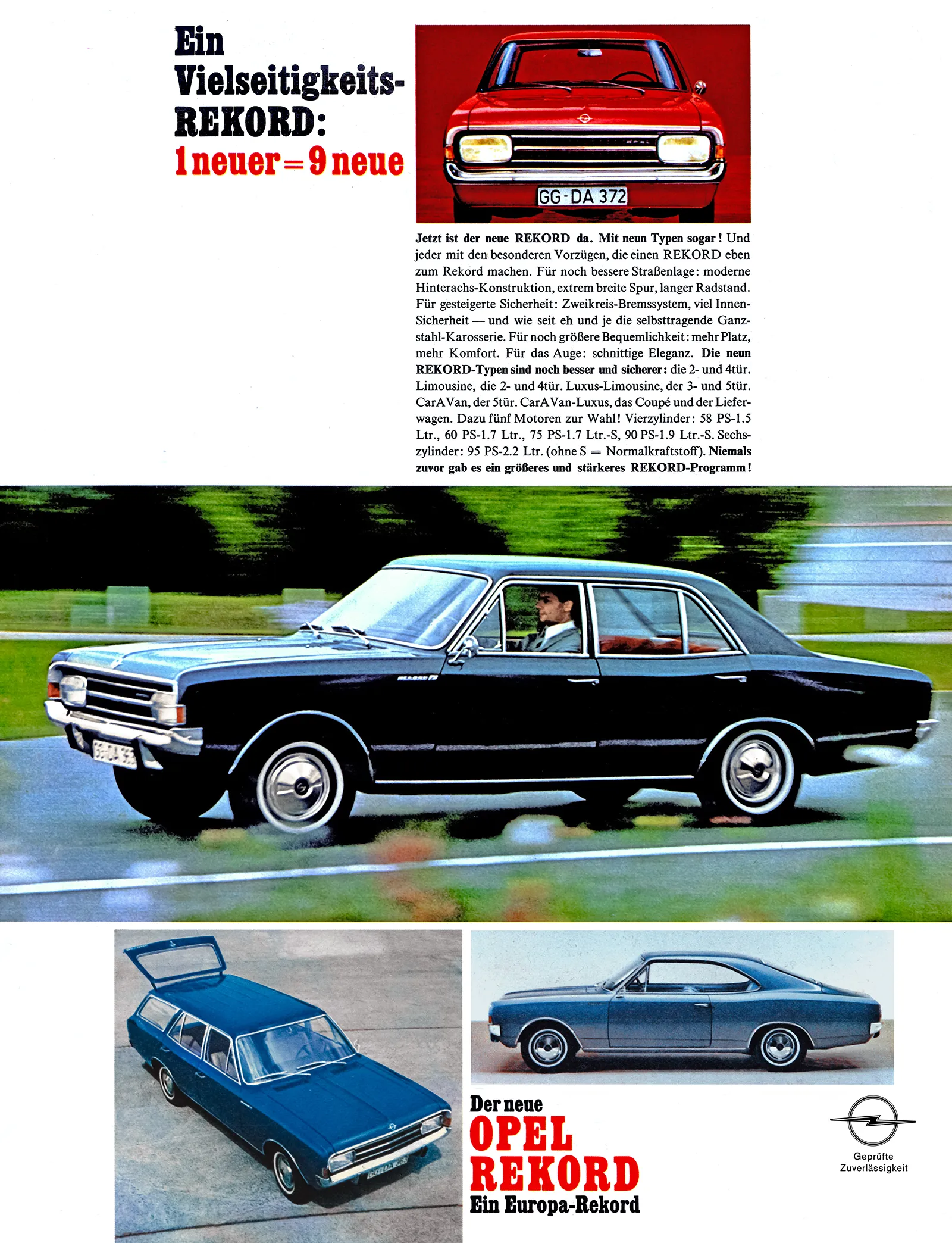 Anzeige für den Opel Rekord