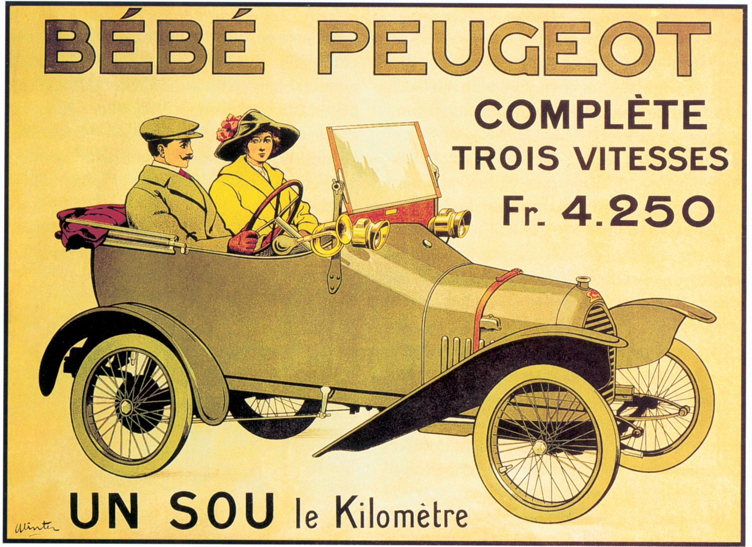 Werbung für den Peugeot Bébé BP1