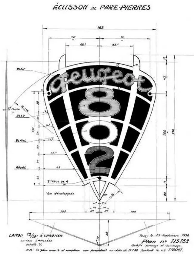 Kühler des geplanten Peugeot 802