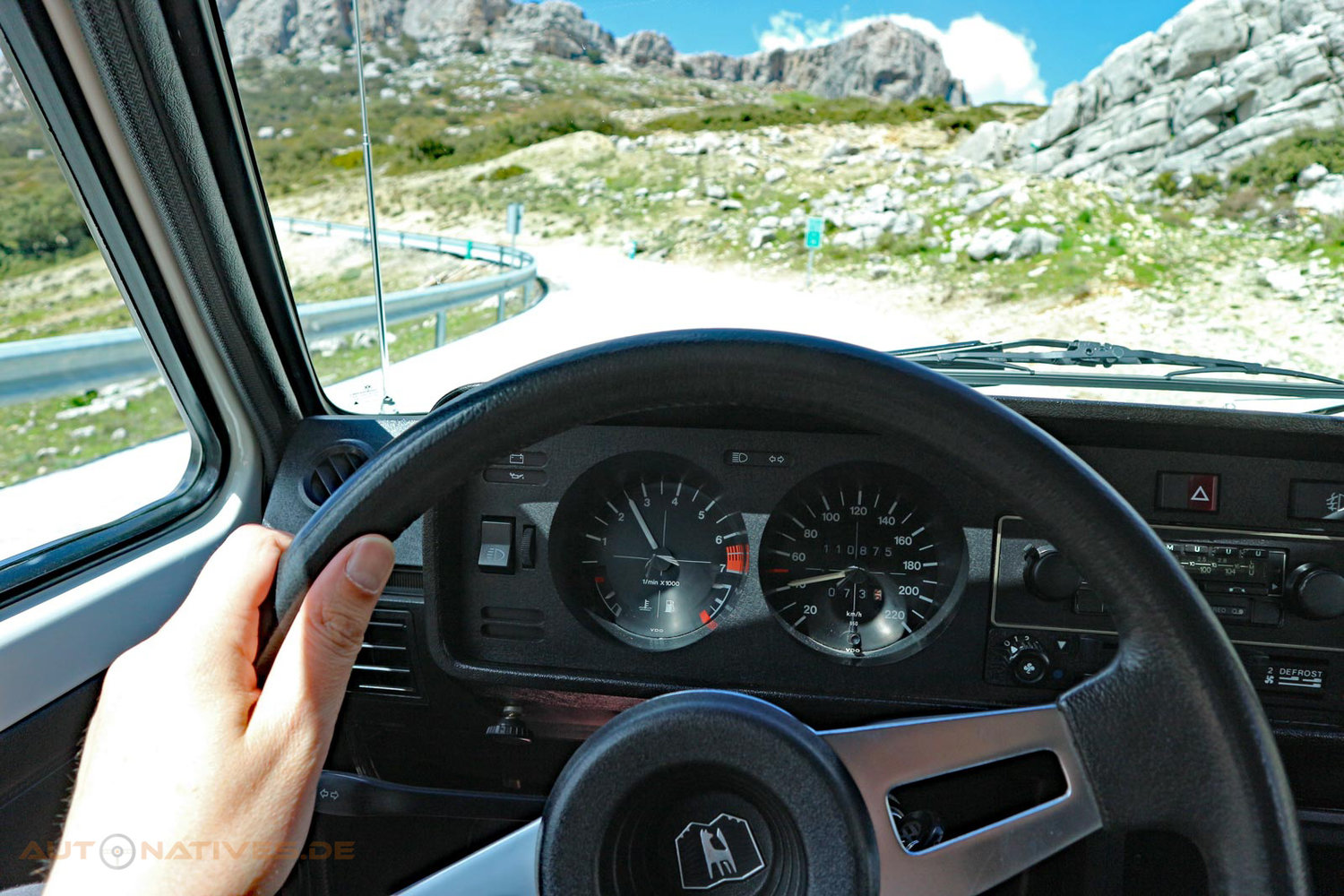 Innenraum des VW Golf der ersten Generation