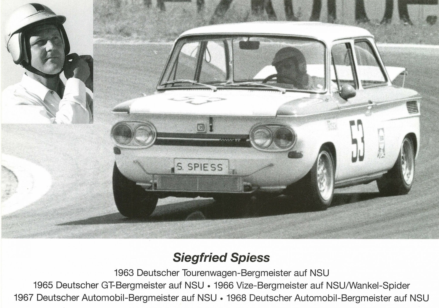 Autogrammkarte von Siegfried Spiess