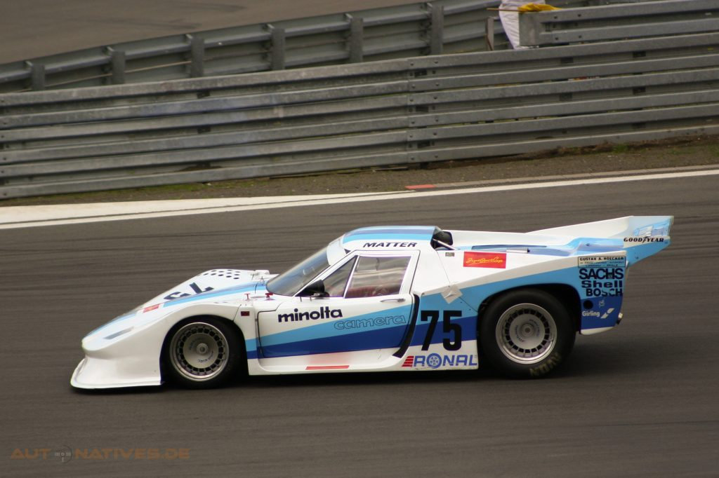 Der Lotus Europa Gruppe 5 auf der Grand Prix-Strecke des Nürburgrings.