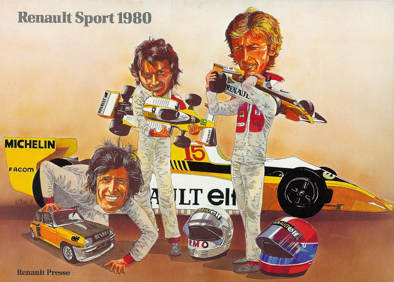 Werbeplakat von Renault von 1980