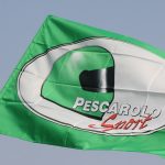 Fahne von Pescarolo Sport in Le Mans.
