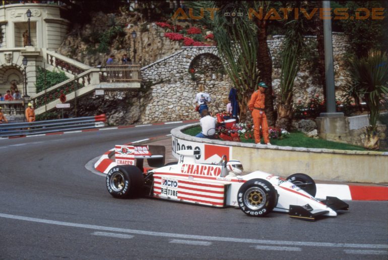 Pascal Fabre beim GP von Monaco 1987 mit dem AGS JH22