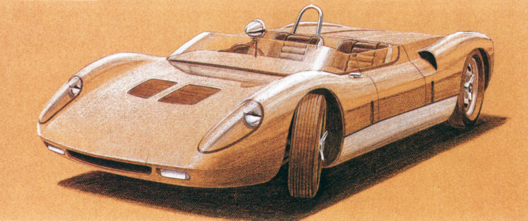 Skizze des Mazda R16A von 1965 (Foto: Mazda)