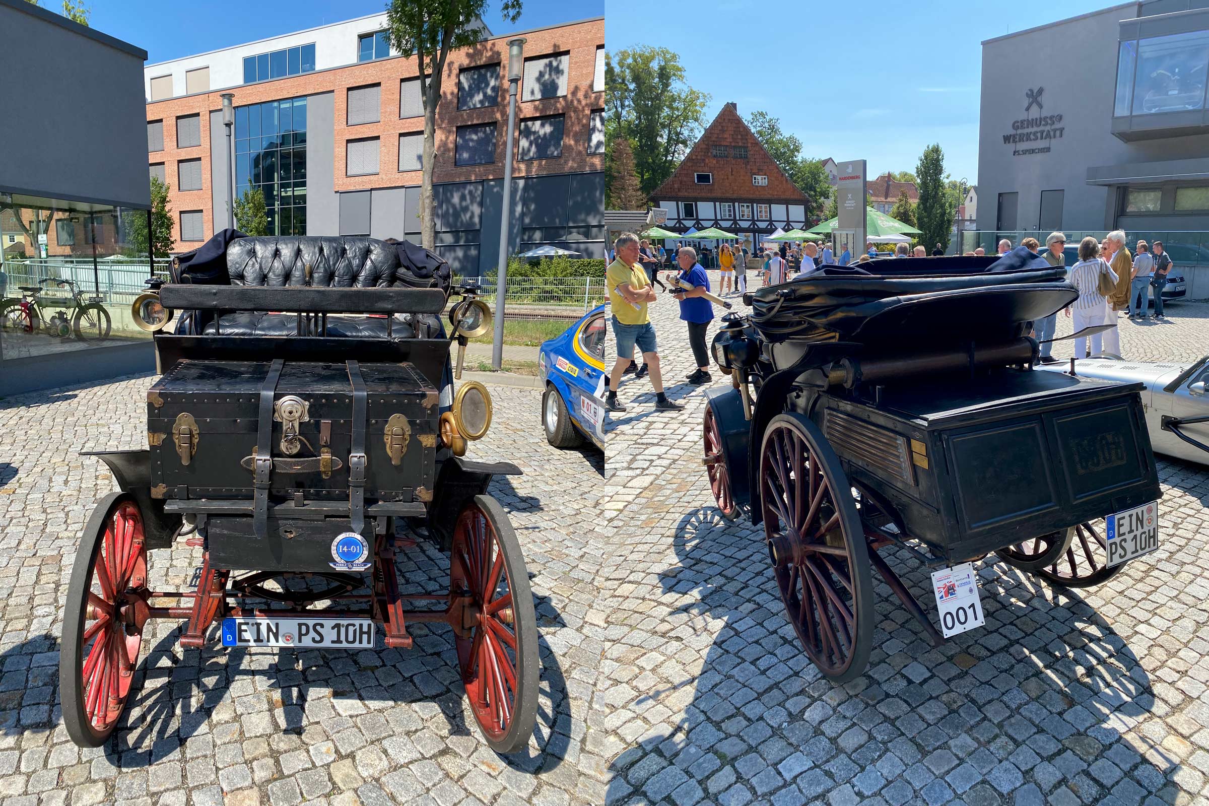 Der Benz Patent-Motorwagen Victoria in der Sammlung im PS.Speicher wurde 1894 erstmals zugelassen. Damit gilt die Victoria als ältestes Auto, das heute über eine Zulassung in Deutschland verfügt.
