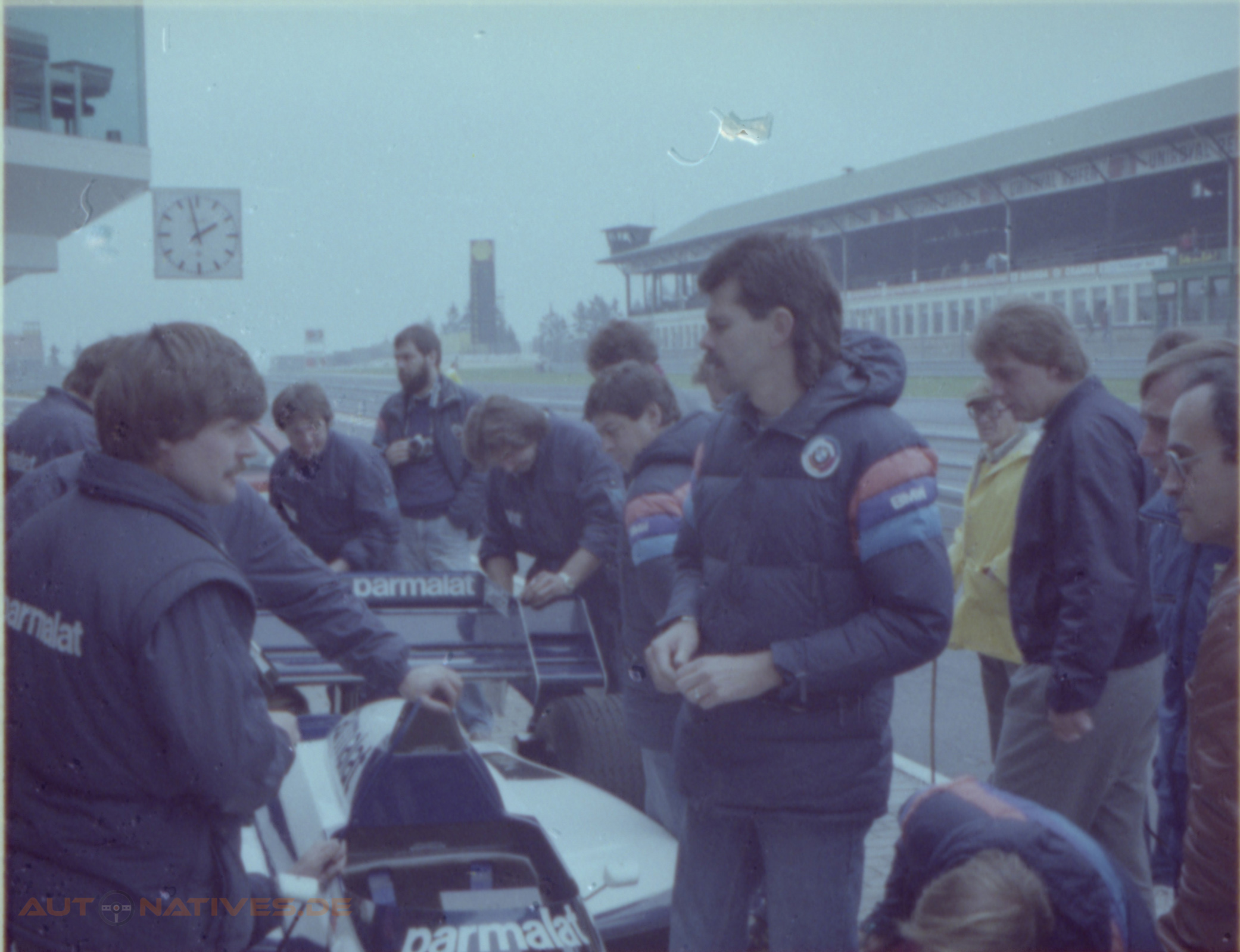 Gordon Murray bei Testfahrten mit dem Brabham BT 53 am Nürburgring.