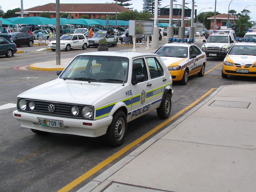 VW Golf I als City Golf im Einsatz der südafrikanischen Polizei. 