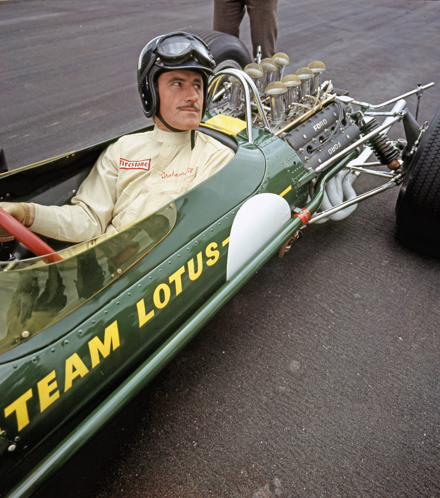 Graham Hill im Lotus 49 Ford