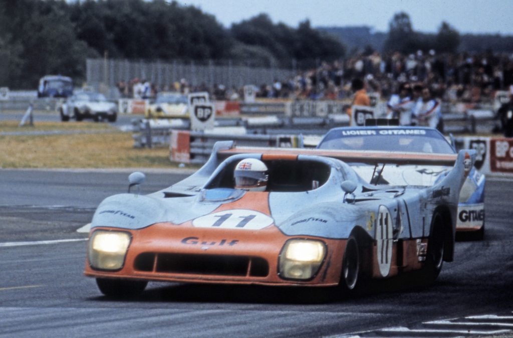 Gulf GR7 beim Gewinn der 24 Stunden von Le Mans 1975