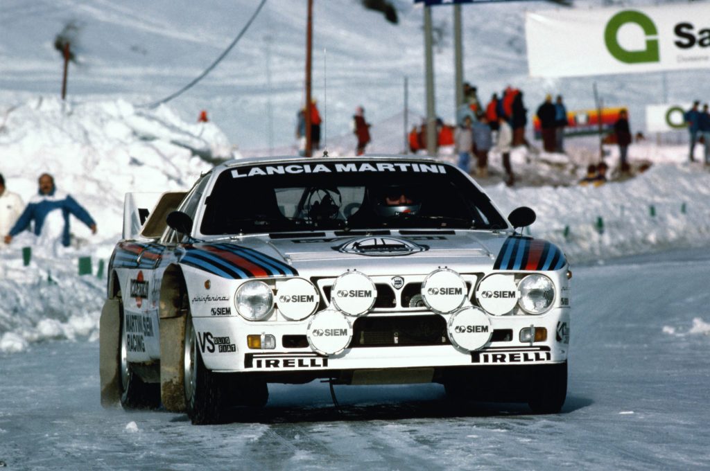 Der Lancia Rallye bei der Schweden Rallye 1983