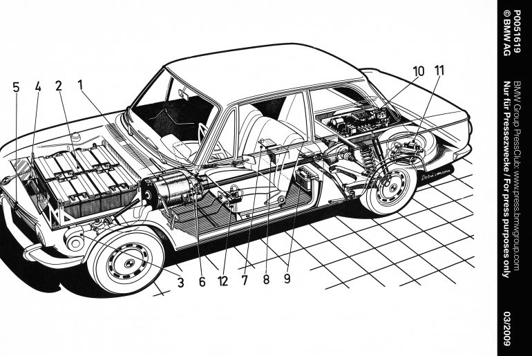 Aufbau des BMW 1602 Electric