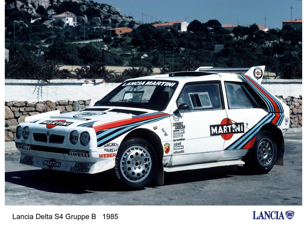 Lancia Delta S2 der Gruppe B, wie ihn Henri Toivonen und sein Beifahrer Sergio Cresto bewegten. (Foto: Lancia)