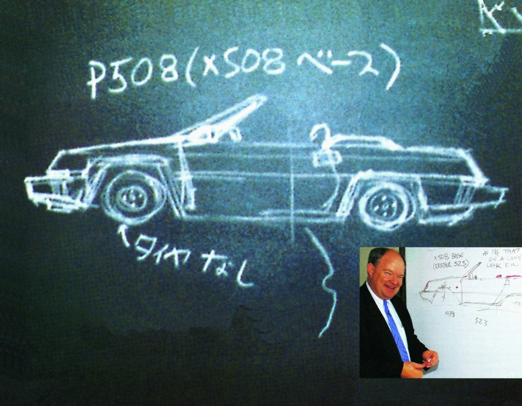 Bob Hall und seine Skizze vom Mazda MX-5