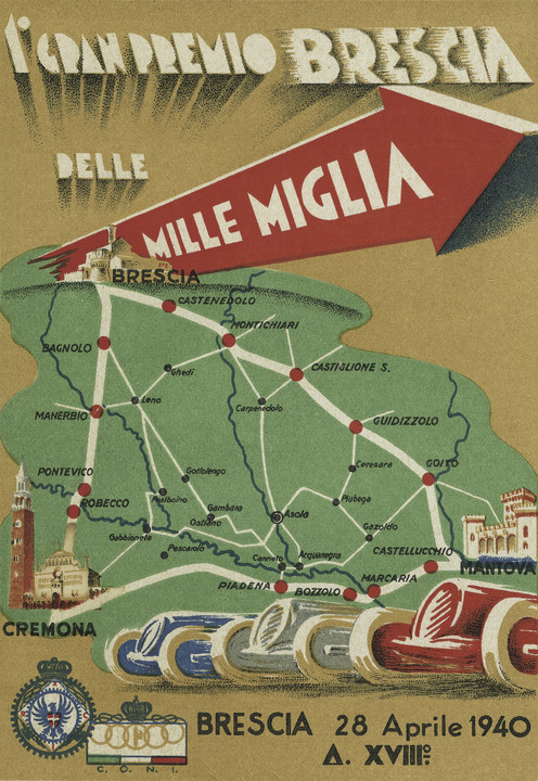 Plakat Mille Miglia 1940