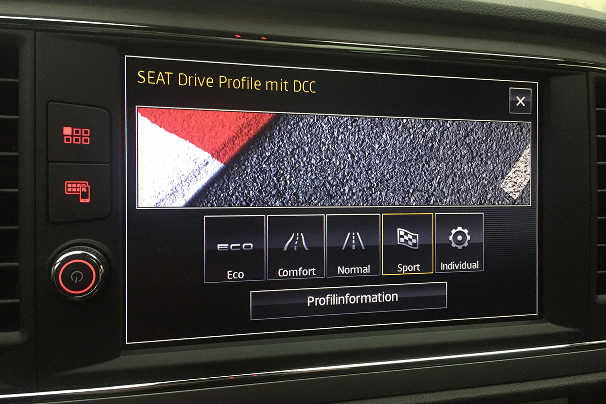 SEAT Drive Profile-System im Seat Leon