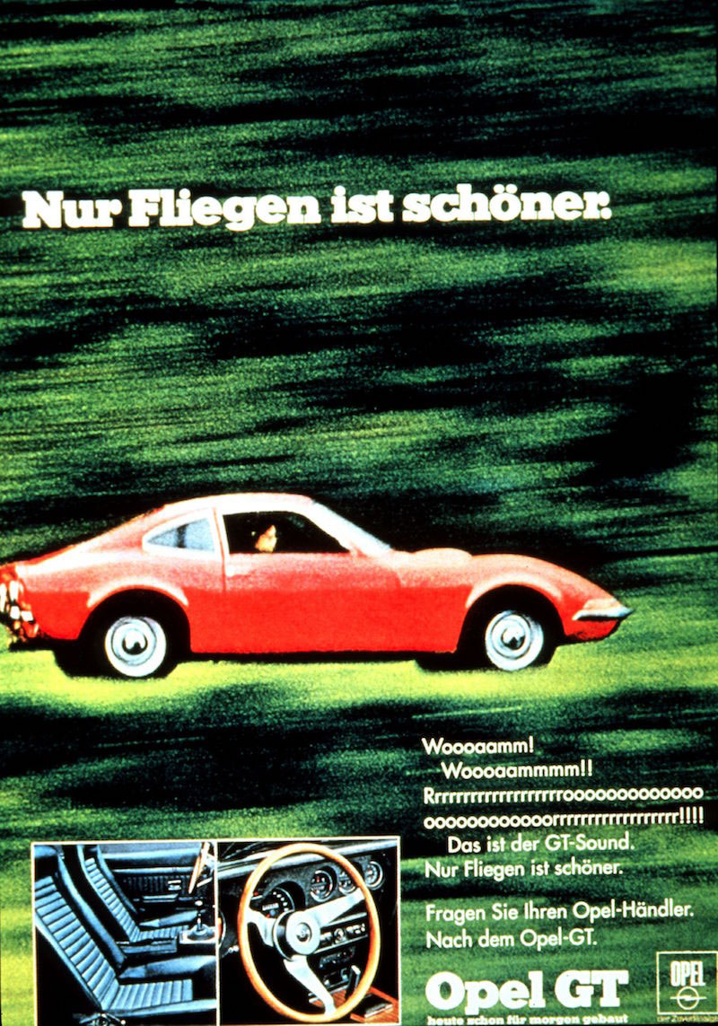 Mit dieser Anzeige warb Opel 1968 für den GT. 