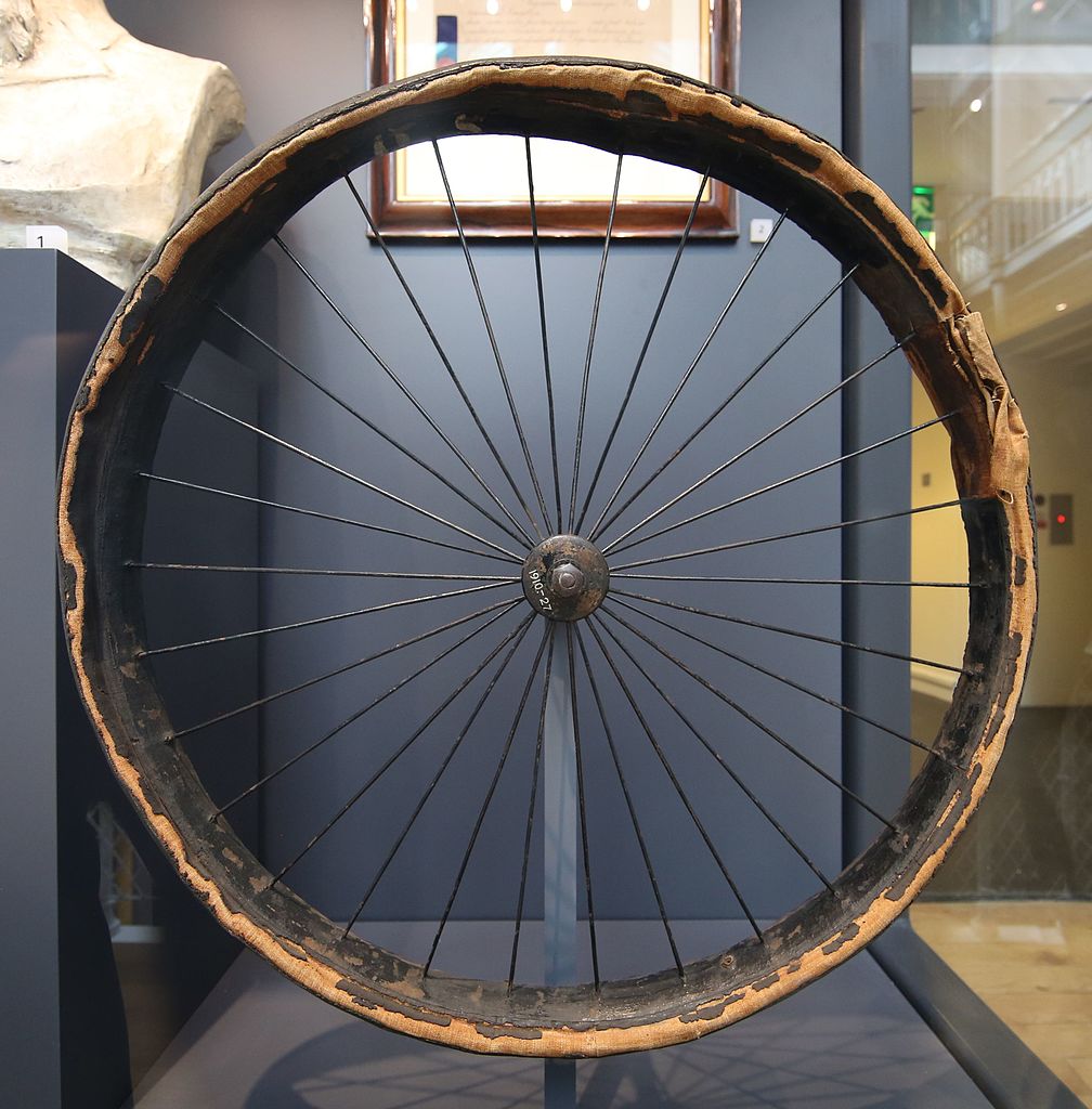Der erste luftgefüllte Fahrradreifen von John Boyd Dunlop