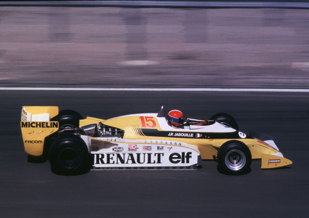 Jean-Pierre Jabouille 1979 beim Grand Prix von Frankreich auf dem Kurs von Dijon-Prenois