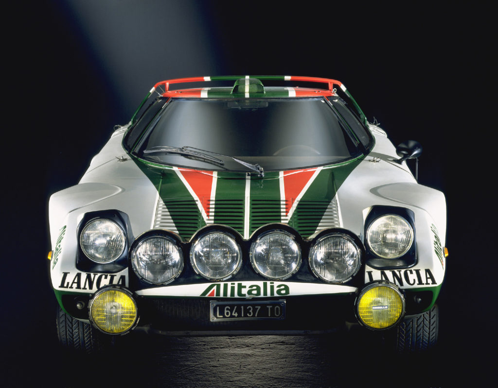 Rallye-Outfit des Lancia Stratos HF