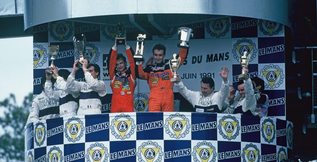 Siegerehrung bei den 24 Stunden von Le Mans 1991
